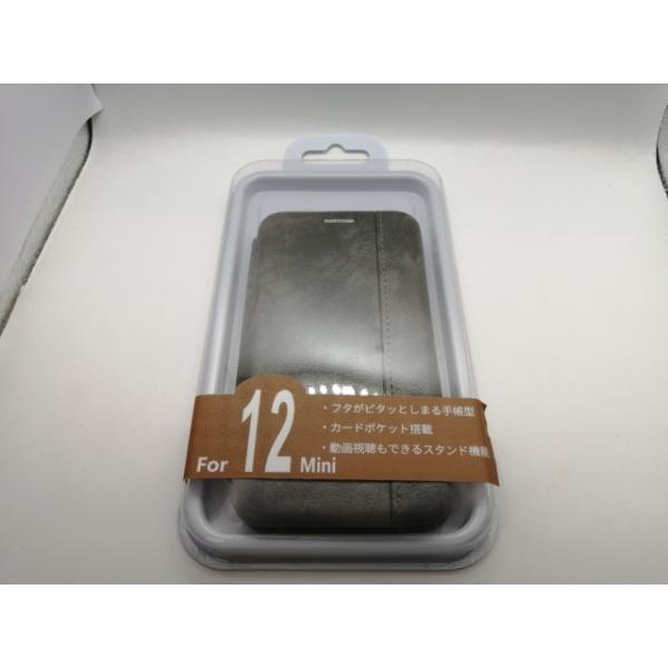 【未使用】FRANCEKIDS iPhone手帳型ケース iPhone12mini用 グレー【熊本】...