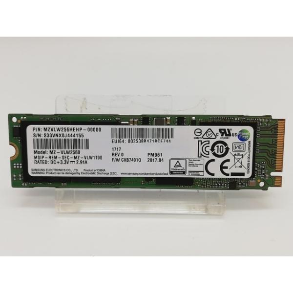 【中古】SAMSUNG PM961 MZVLW256HEHP-00000 256GB/M.2 228...