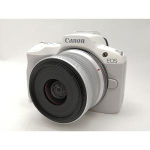 【中古】Canon EOS R50 RF-S18-45 IS STMレンズキット ホワイト【新宿2】保証期間１ヶ月【ランクA】