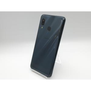 【中古】SAMSUNG au 【SIMロック解除済み】 Galaxy A30 SCV43 ブラック【鹿児島中町】保証期間１ヶ月【ランクB】