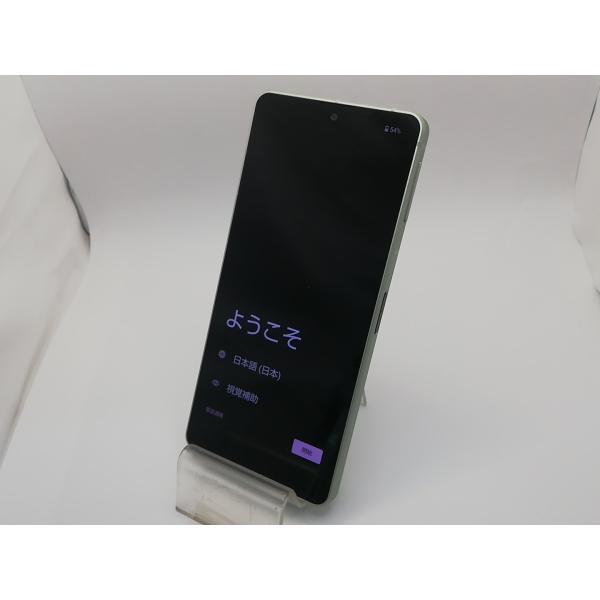 【中古】SHARP docomo 【SIMフリー】 AQUOS sense8 ペールグリーン 6GB...