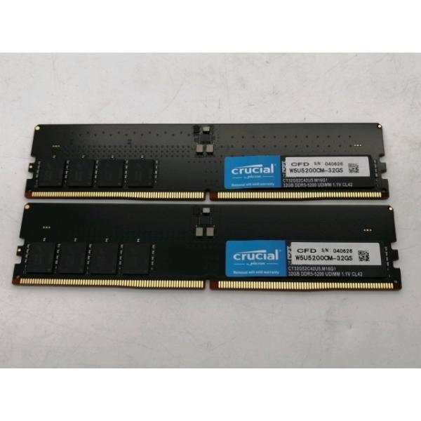 【中古】DDR5 32GB 2枚組（合計64GB） DDR5-5200(PC5-41600)【デスク...