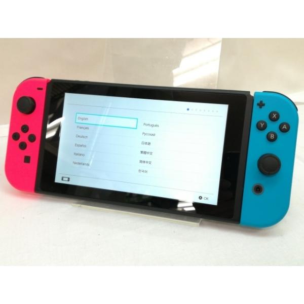 【中古】Nintendo Switch 本体 Joy-Con(L) ネオンブルー/(R) ネオンレッ...