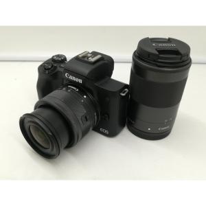【中古】Canon EOS Kiss M2 ダブルズームキット ブラック【札幌】保証期間１ヶ月【ランクB】