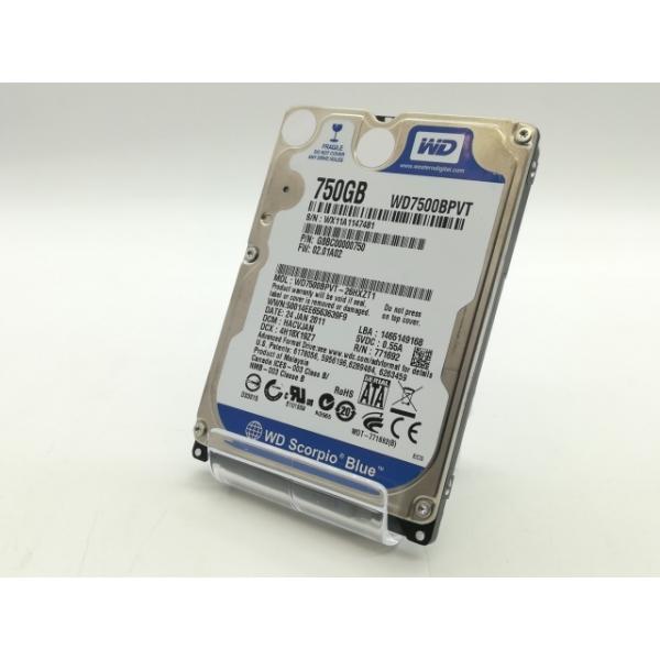 【中古】W.D. Blue WD7500BPVT 750GB/5400rpm/3GbpsSATA/9...