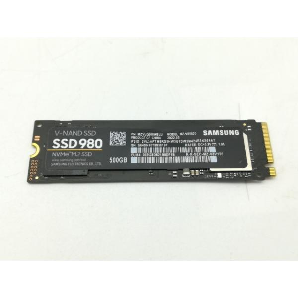 【中古】SAMSUNG 980(MZ-V8V500B/IT) 500GB/M.2 2280(PCIe...