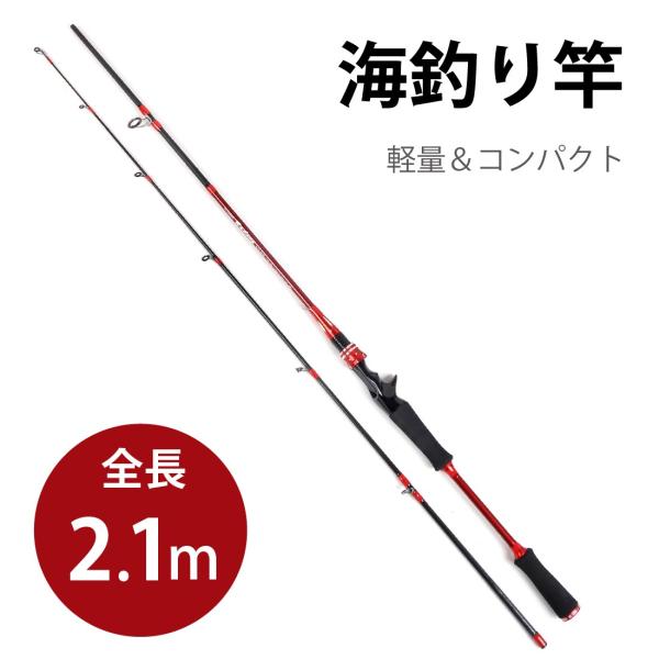 ルアー釣竿 2.1m 釣りロッド 海 釣竿ロッド 海釣り 炭素繊維 釣り竿