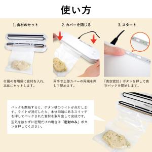 真空パック機 本体+専用袋(小)50枚セット ...の詳細画像2
