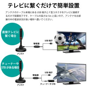室内アンテナ テレビアンテナ ポータブル 4K...の詳細画像2