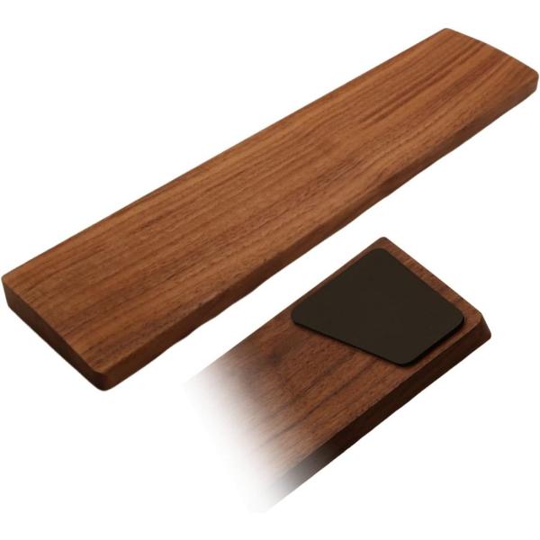 木製リストレスト36cm 木製 リストレスト アームレスト パームレスト キーボード用 ウォールナッ...