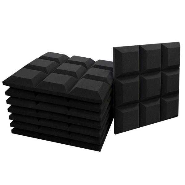 吸音材 50*50cm*5cm 8枚 防音 壁 緩衝材防音 壁 ウレタン 高密度加工 楽器音響調整 ...