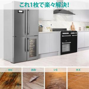 冷蔵庫マット 無色 透明 PVC キズ防止 凹...の詳細画像1