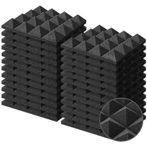 ウレタン 防音・吸音材 吸音材 防音材 ウレタン 24枚セット 25*25cm 厚さ5cm ピラミッド 壁 難