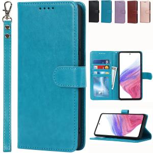a53 galaxy ケース 手帳型 ストラップ Galaxy A53 5G SCG15 au スマホケース 耐衝撃 サムスン ギャラクシー SC-53C docomo 手帳カバー