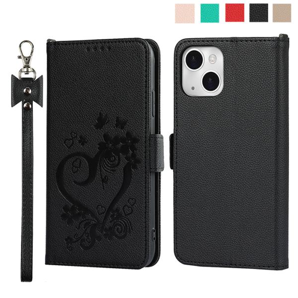 iphone11 pro max ケース 手帳型 花柄 蝶柄 iphone 12mini スマホケー...