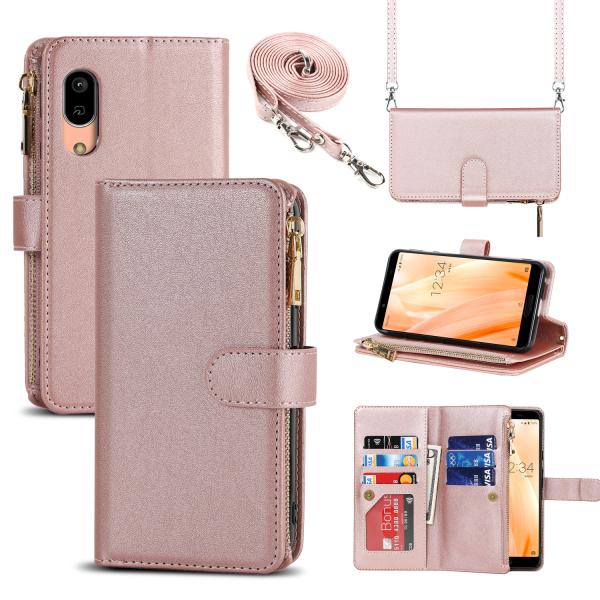 AQUOS sense3 ケース sense3 lite ケース 肩掛け ショルダー マルチカード ...