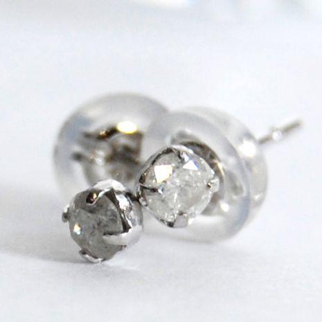 訳あり アウトレット品 Pt900刻印 プラチナ900 プラチナピアス ダイヤモンド0.12ct 天...