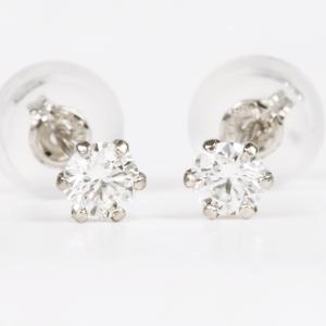 SIクラス 高品質 Pt900 ダイヤピアス 刻印 プラチナ900 0.35ct
