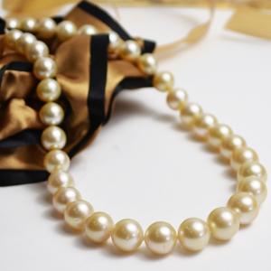 真珠 パール ネックレス 白蝶真珠 南洋真珠 9mm-12mm マルチカラー