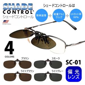 偏光レンズ 日本製  レンズ 眼鏡に簡単装着　クリップサングラス 「シェードコントロール」 SC-01 小型レンズのフレーム向け アウトドア スポーツ｜japan-eyewear