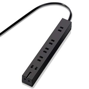 エレコム 電源タップ 2m 回転機能 6個口(内3ピン1) ブラック