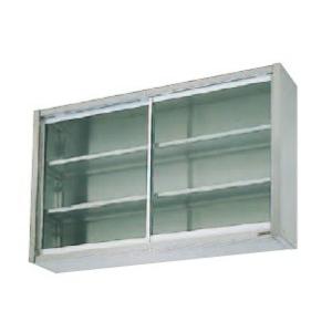 マルゼン　吊戸棚・ガラス戸　SUS430　 BCS6-1535　幅1500×奥行350×高さ600(mm)