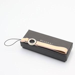 箱付 ブルガリ キーホルダー ピンクレザー シルバー金具 レディース 2000000 NSK OMI