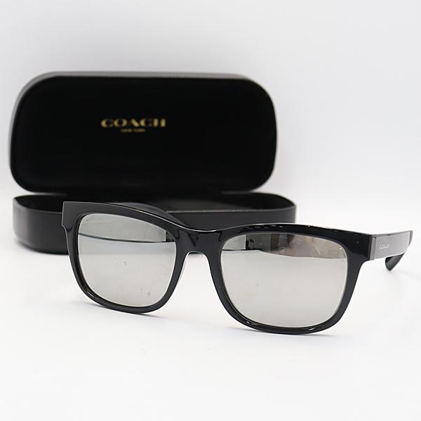 ケース付 コーチ HC8212 ウェリントン ブラック 56ロ18-140 メンズサングラス OGH...