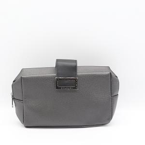 良品 ブルガリ ポーチ レザー ブラック/黒 ブランド ファッション バッグ 小物 KMR 2000000 NSK