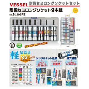 〈ベッセル〉剛鍛セミロングソケットセット SL...の詳細画像1