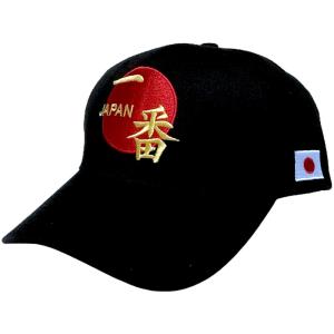 侍キャップ 黒 侍 野球帽 Samurai Japan 侍ジャパン 男女兼用 日の丸