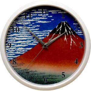 葛飾北斎 赤富士 壁掛け時計（日本のアートクロック）｜japan