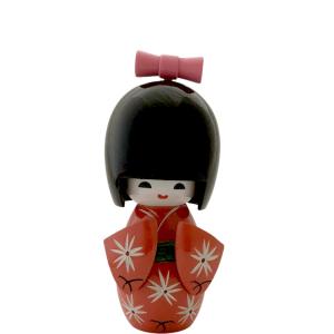 こけし 梅の花 赤 コケシ人形 創作こけし 招福開運 縁起物 花 梅