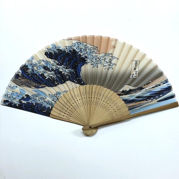 開運　扇子　波裏　（プラケース入り）メール便 送料無料