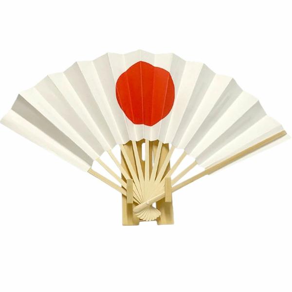 日の丸 扇子 竹製 扇子スタンド付き 日本国旗 応援グッズ 日本 日の丸 日本のお土産 外国へのお土...