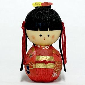 こけし 梅の花 赤 コケシ人形 創作こけし 招福開運 縁起物 花 梅
