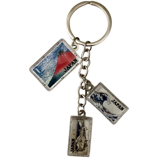 キーホルダー 浮世絵 版画 赤富士 浪裏 蒲原宿 葛飾北斎 富岳三十六景 凱風快晴 神奈川沖浪裏 歌...