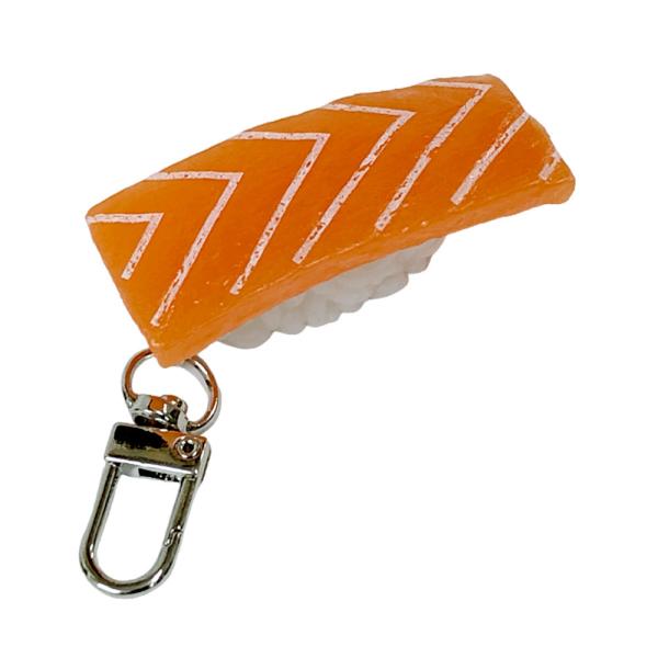 お寿司のキーホルダー サーモン 面白 食品サンプルキーホルダー 寿司 キーホルダー  ホームステイの...