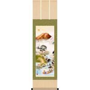 掛け軸 開運万全図 山本祥園作 尺五サイズ ご利益説明書付き ・ 表装