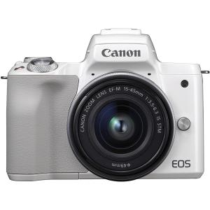 Canon キヤノン ミラーレス一眼カメラ EOS Kiss M EF-M15-45 IS STM レンズキット ホワイト 新品｜JAPAN CAMERA Yahoo!店