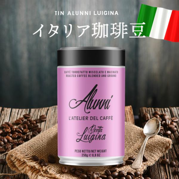 コーヒー豆 コーヒー 極細挽き ドリップ エスプレッソ 粉 直火式  TIN ALUNNI LUIG...