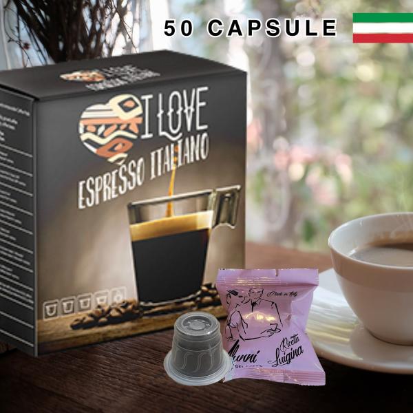 ネスプレッソ互換カプセル 1種50個 コーヒー イタリア製 ローマ Luigina