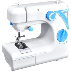 [国内メーカーが販売 即出荷可能  裁縫セット プレゼント] 電動ミシン 家庭用小型ミシン ライト付き 19種類縫い目 返し縫い 2段階スピード ダブルスレッド