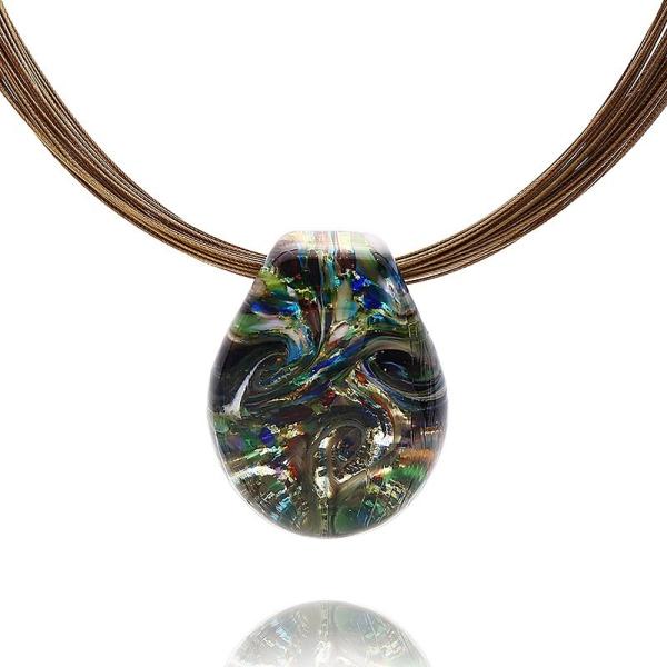 ガラスのジュエリー ムンク L ネックレス 手作りガラス細工 FF-Munch-l FUSION F...