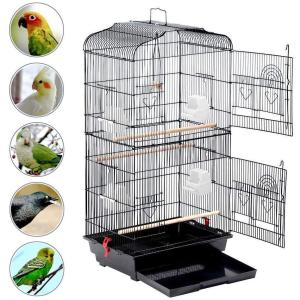 鳥かご 黒 バードケージ 鳥小屋 大型 複数飼い 組み立て式