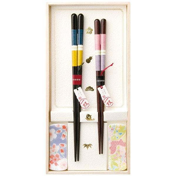 食器 母の日 ギフト 2026 カトラリー 箸 お箸 夫婦箸 箸置 2個付 ペア 有馬 一双 百福桐...