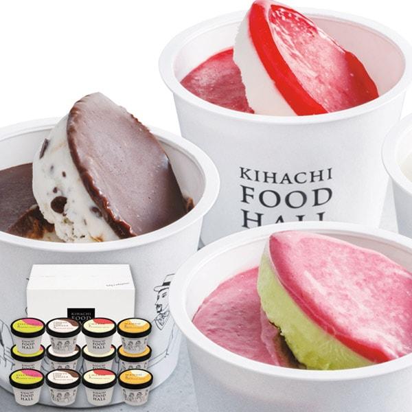 お歳暮 御歳暮 2025 アイスクリーム ギフト キハチフードホール アイス 4種 12個 セット ...