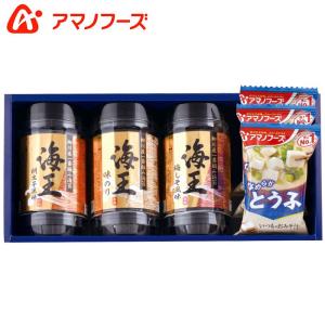 アマノフーズ アマノ 味噌汁 父の日 プレゼント ギフト 内祝い お返し 惣菜 のり 味付け海苔 有明海産海苔 海王 セット 食百選 KIF-20FH (48)｜japangift