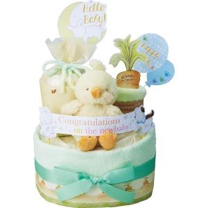 内祝い 内祝 お返し 出産祝い ギフトセット セット ベビー バニーズバイザベイ おむつケーキ 2段 イエロー OBBB-03YEL