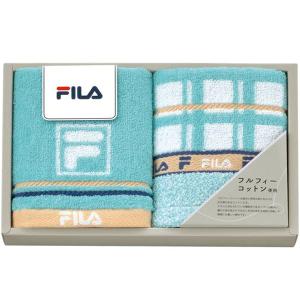 敬老の日 プレゼント FILA フィラ タオル ギフト タオルチーフ 2枚 セット 内祝い お返し タオルハンカチ ハンドタオル 綿 コットン チェック FL-1098